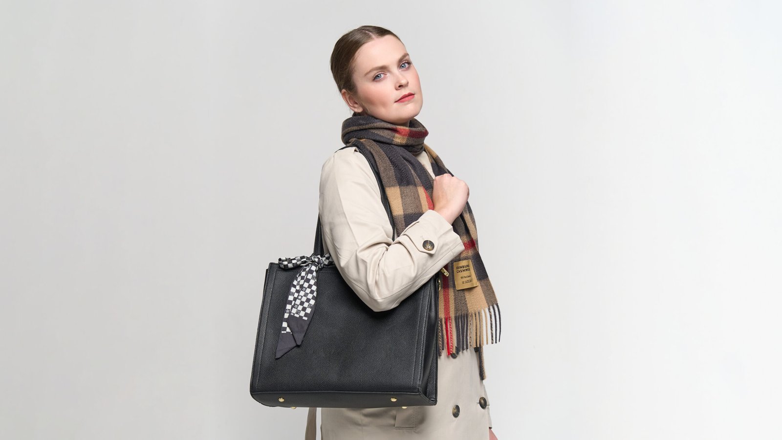 designer Christmas cashmere scarf